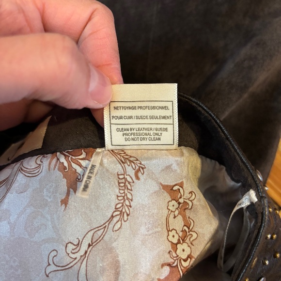 Anthropologie June Suede Leather Skirt with Embellished Waist - Picture 6 of 10